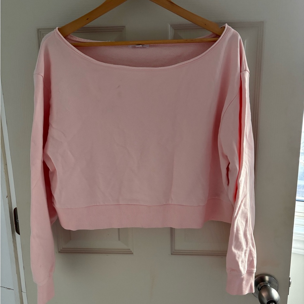 Garage off the shoulder crop sweatshirt, with bralette- other colours available